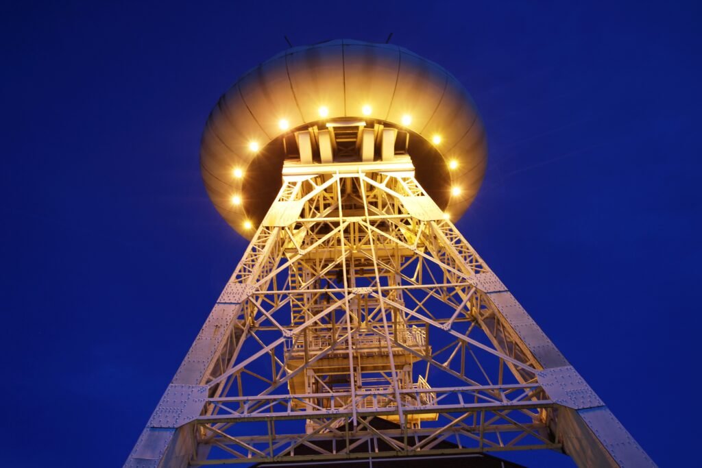 LÜNTEC-UFO in Lünen bei Nacht im Ruhrgebiet