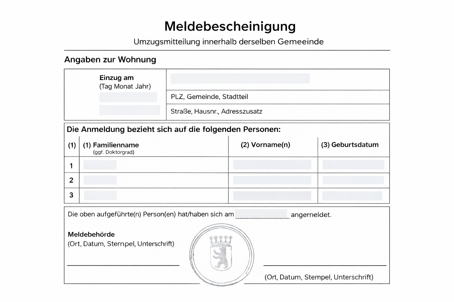 Beglaubigte Übersetzung Meldebescheinigung Deutsch Englisch Russisch